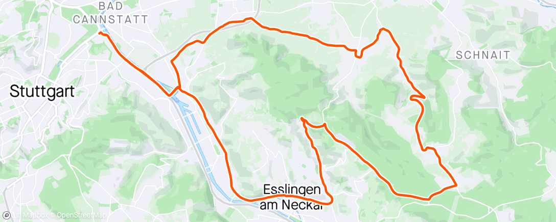 Map of the activity, Esslingen - Strümpfelbach