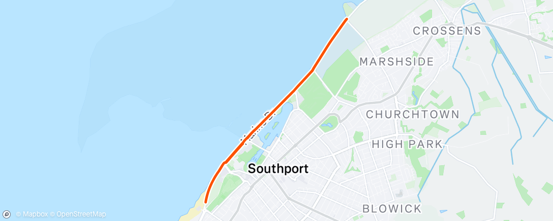 Map of the activity, Afternoon Run