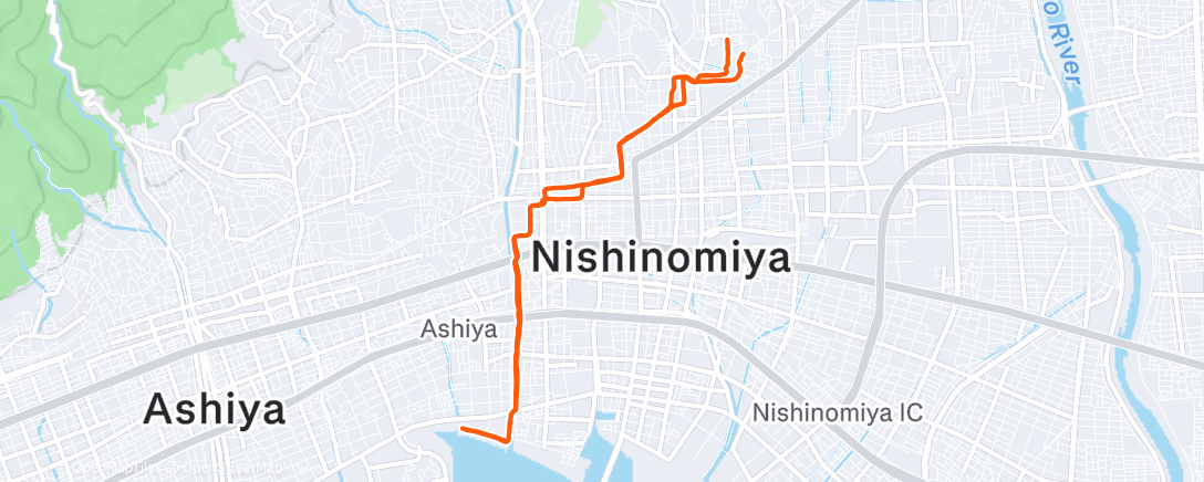 Map of the activity, ランチタイム ランニング