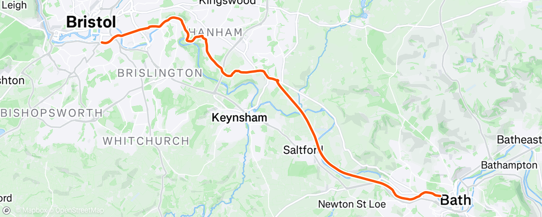 Map of the activity, Morning Ride (Apr. - 15)