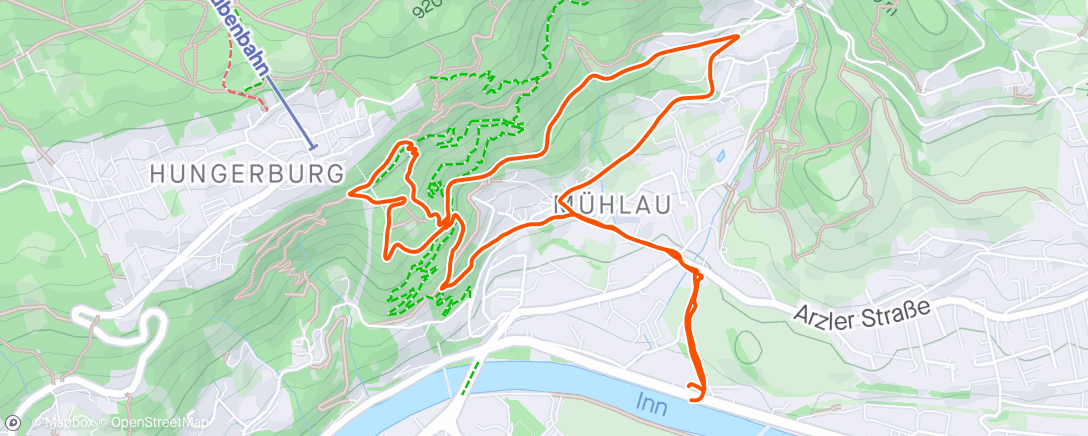 Map of the activity, I'll call that one "when you've got thirty minutes spare, run your favourite hill".