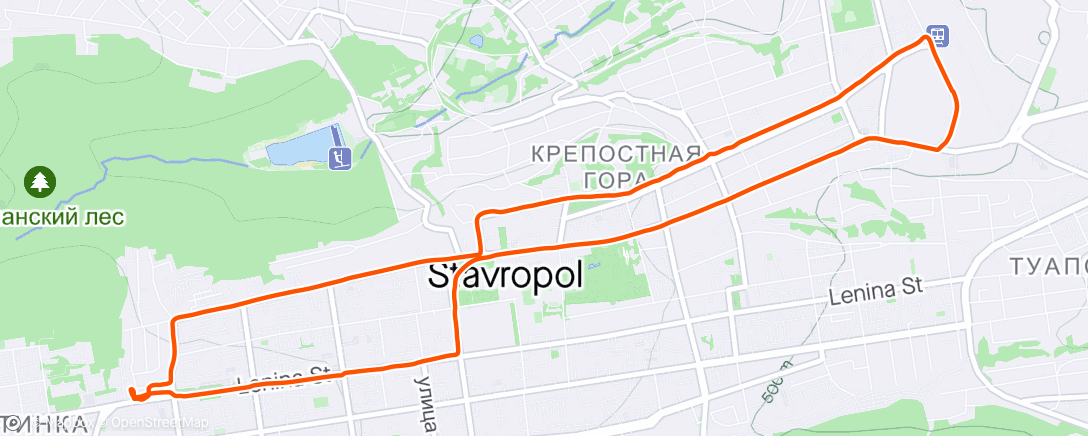 Carte de l'activité МТБ 🌳🌿 в Stavropol'