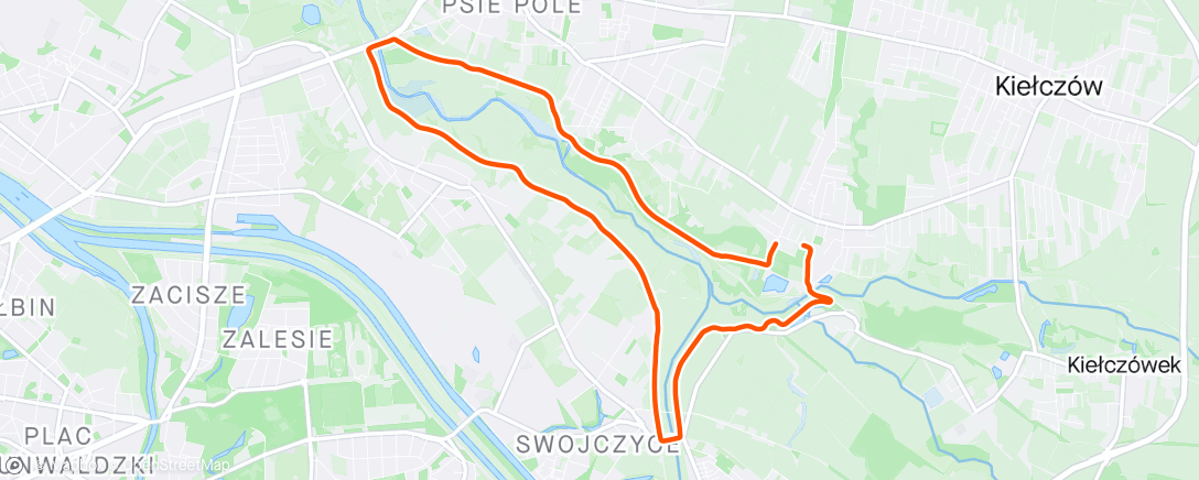 Map of the activity, Morning Run