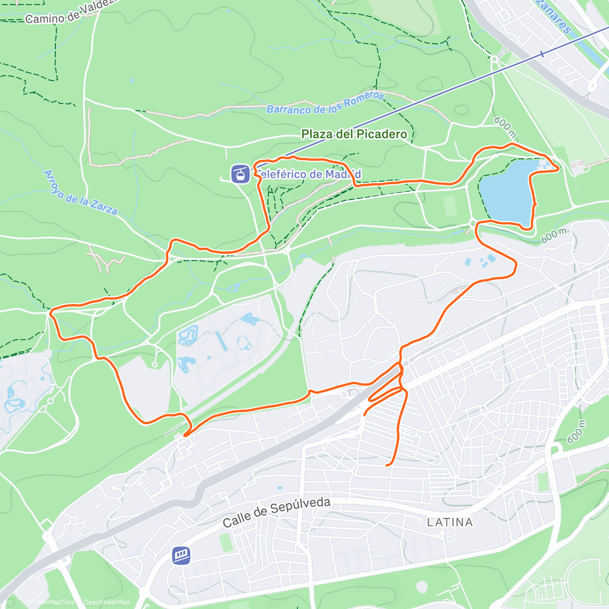 Map of the activity, Teleférico por pista tierra  🚠 ❤️