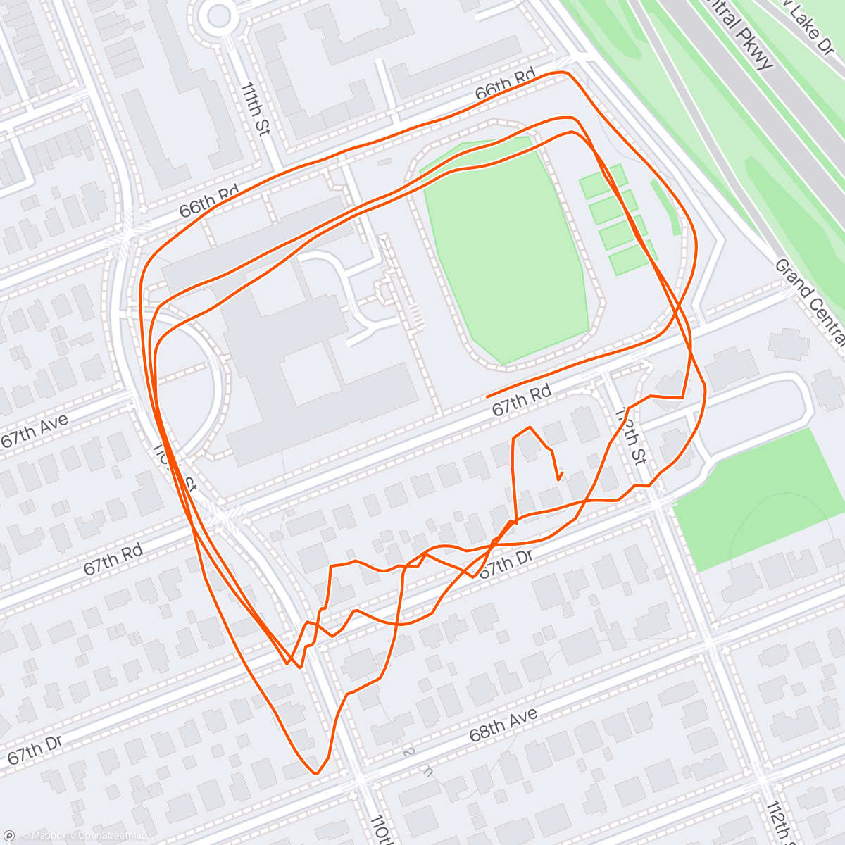 Map of the activity, No GPS