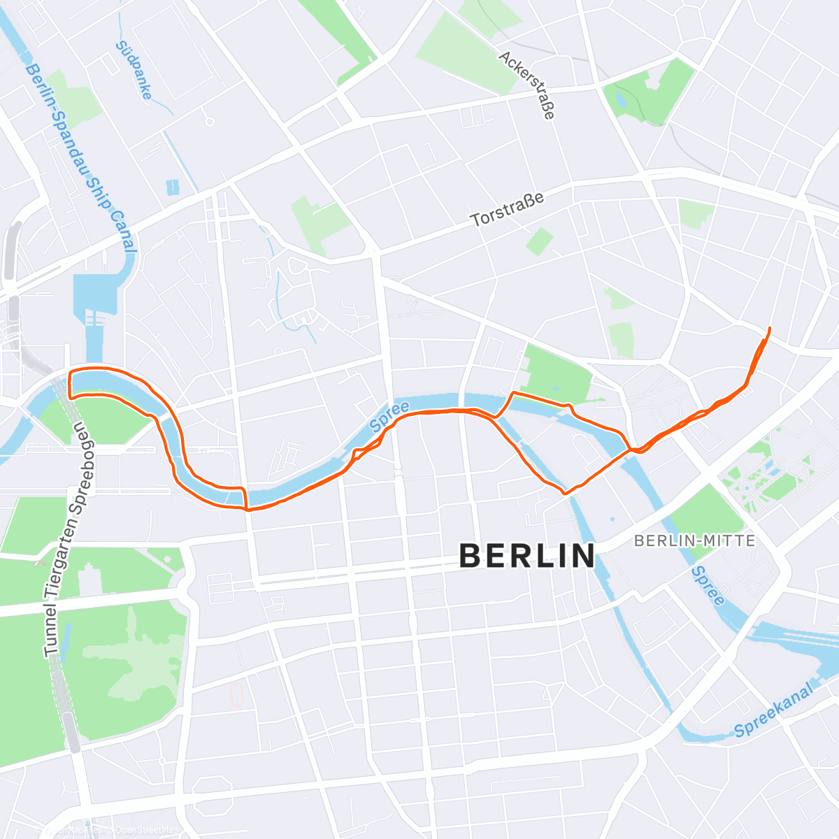 Map of the activity, LOAD MONDAY