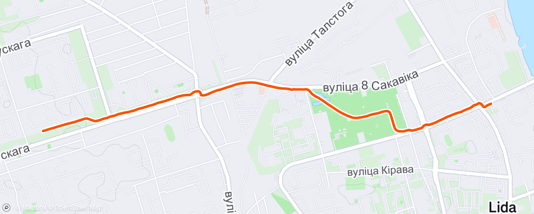Map of the activity, Дневной велозаезд