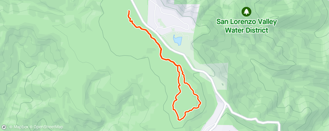 Map of the activity, Monday Hike San Vicente Redwoods