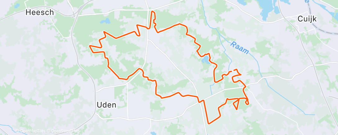 Map of the activity, Gravelrit met Mtb