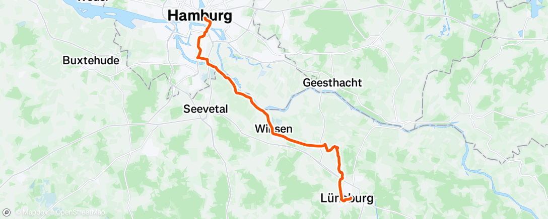 Map of the activity, Winsen (Luhe) - Cycle - Cyclemeter
