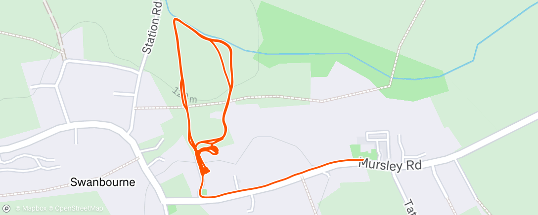 Map of the activity, Evening Run