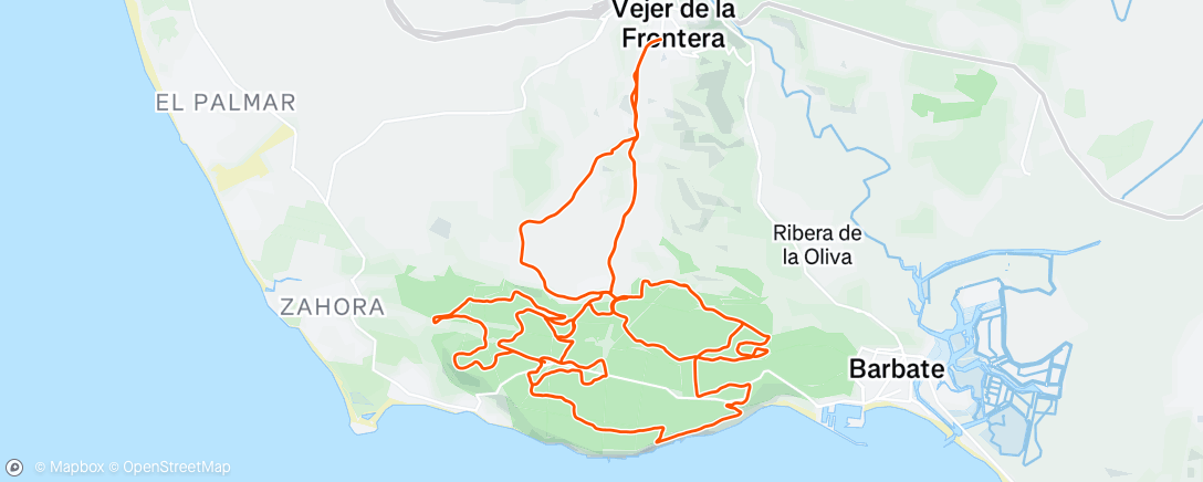 Map of the activity, Morning Mountain Bike Ride