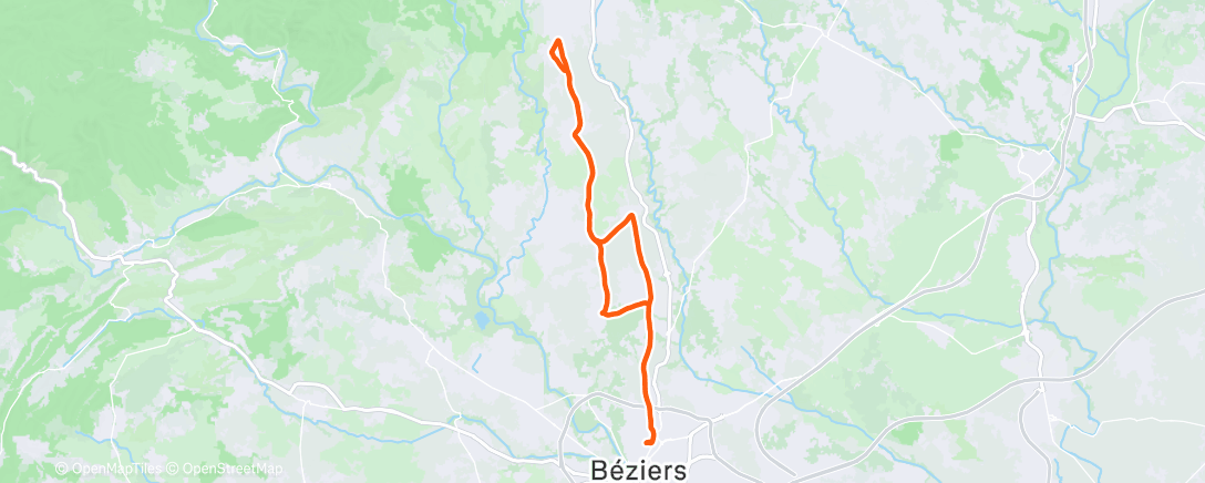 Карта физической активности (Sortie vélo dans l'après-midi)