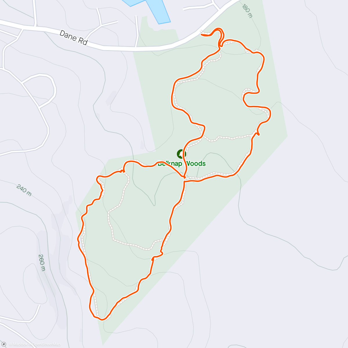 Map of the activity, Mini run mini hills