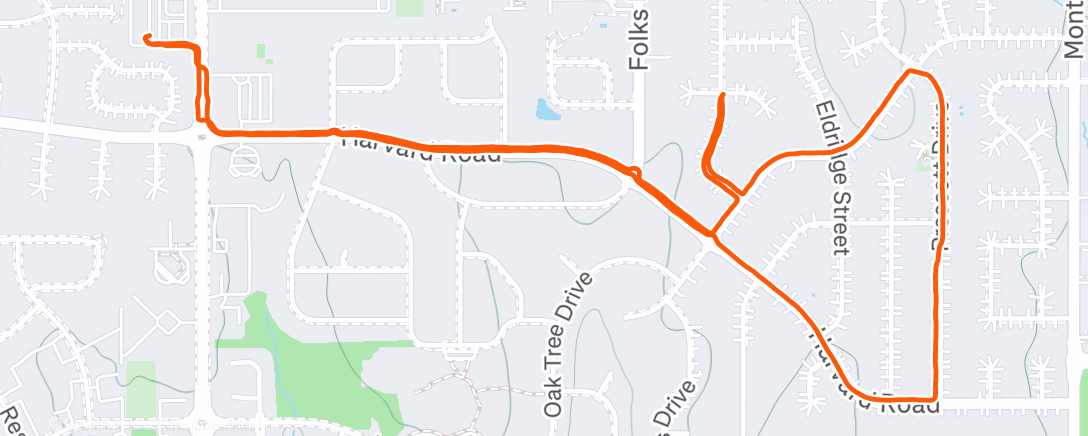 Map of the activity, Evening Run