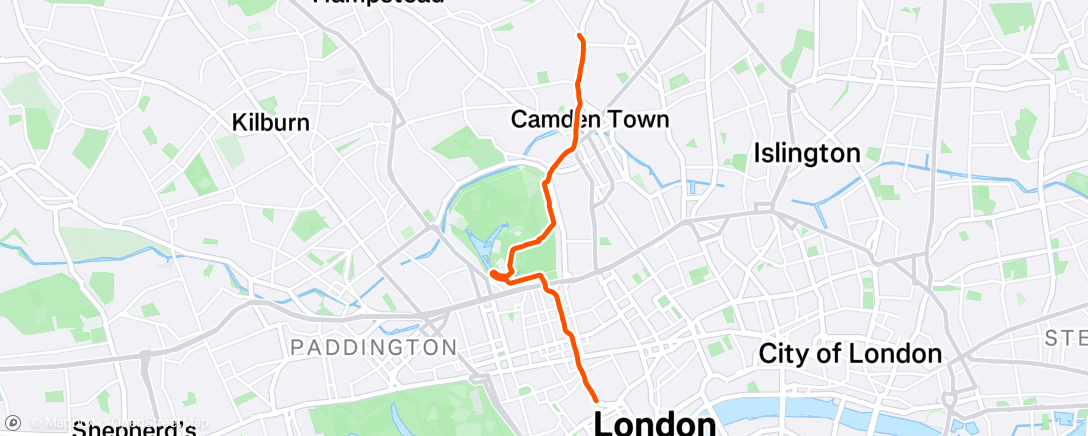 Map of the activity, Morning Run