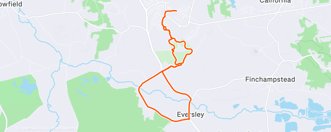 Map of the activity, 63' @ ~ 70% HRMax