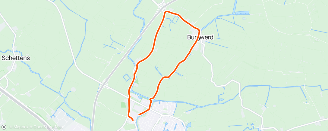 Map of the activity, interval loopje