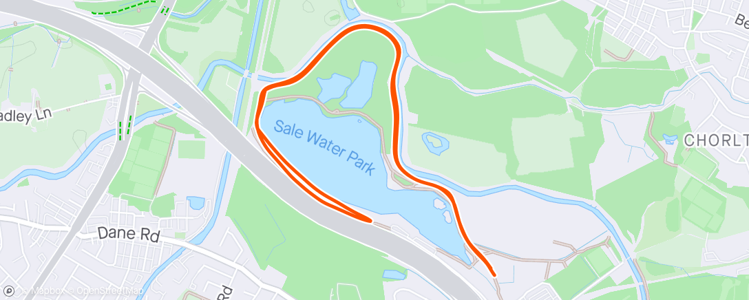 Map of the activity, Sale Water parkrun (#162)