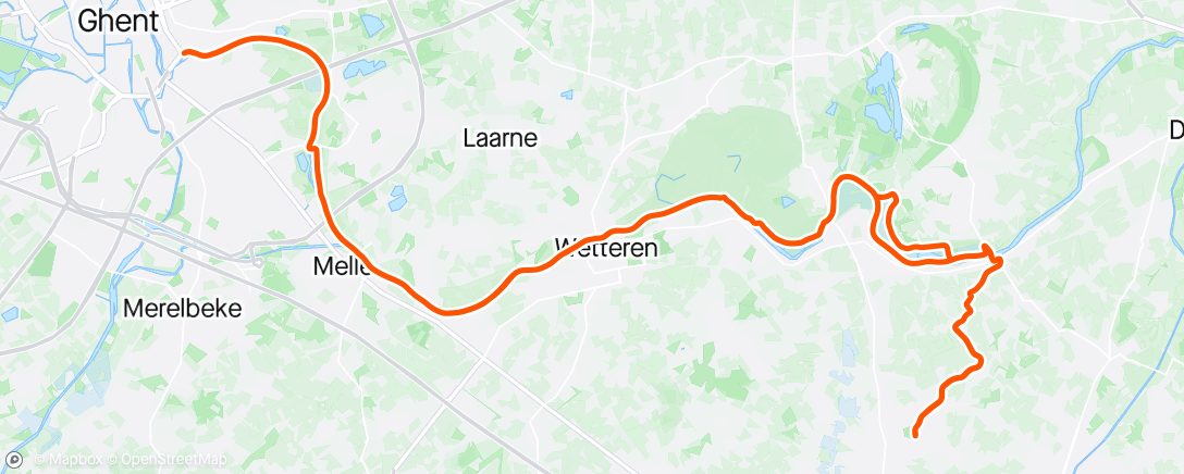 Map of the activity, Efforts with a nice little chop off with a fellow canal rider 🚴‍♂️