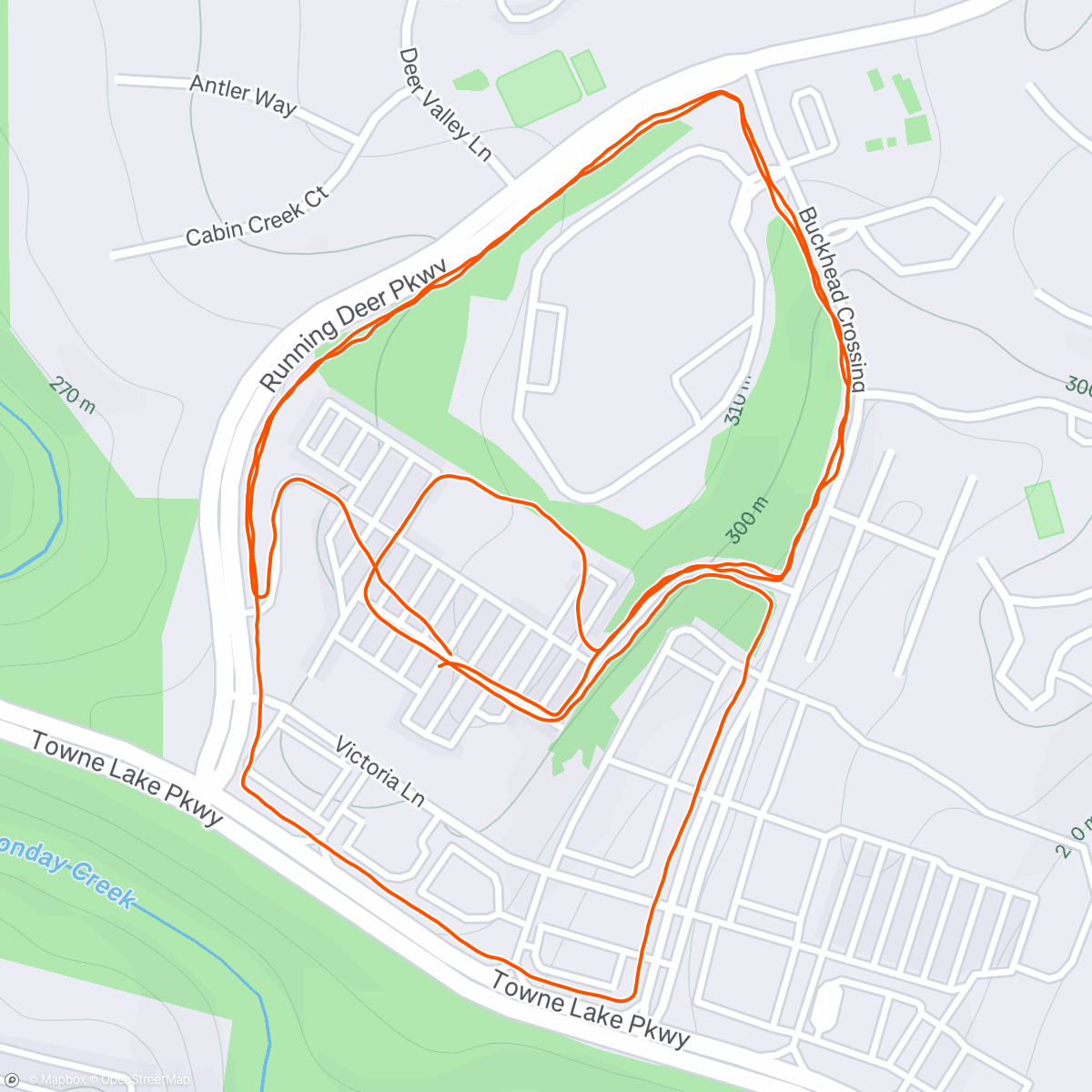Map of the activity, F3 - Broadway (Ruck with E-Tool)