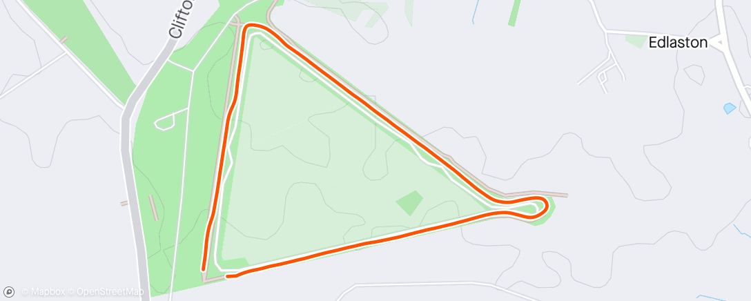 Mapa da atividade, Darley Moor Duathlon - Run 2