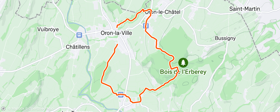 Map of the activity, Oron-la-Ville / Palézieux-Village