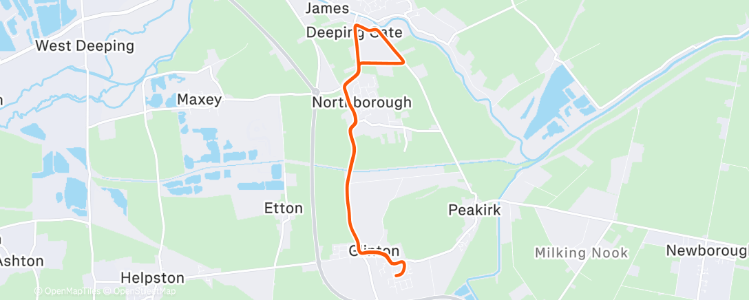 Map of the activity, Morning Run