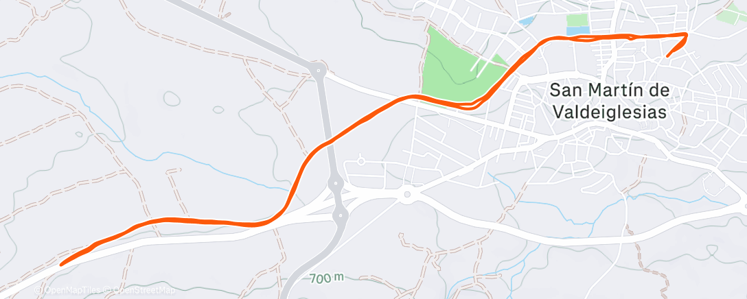 Map of the activity, Afternoon Run