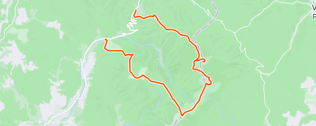 Map of the activity, Afternoon Hike