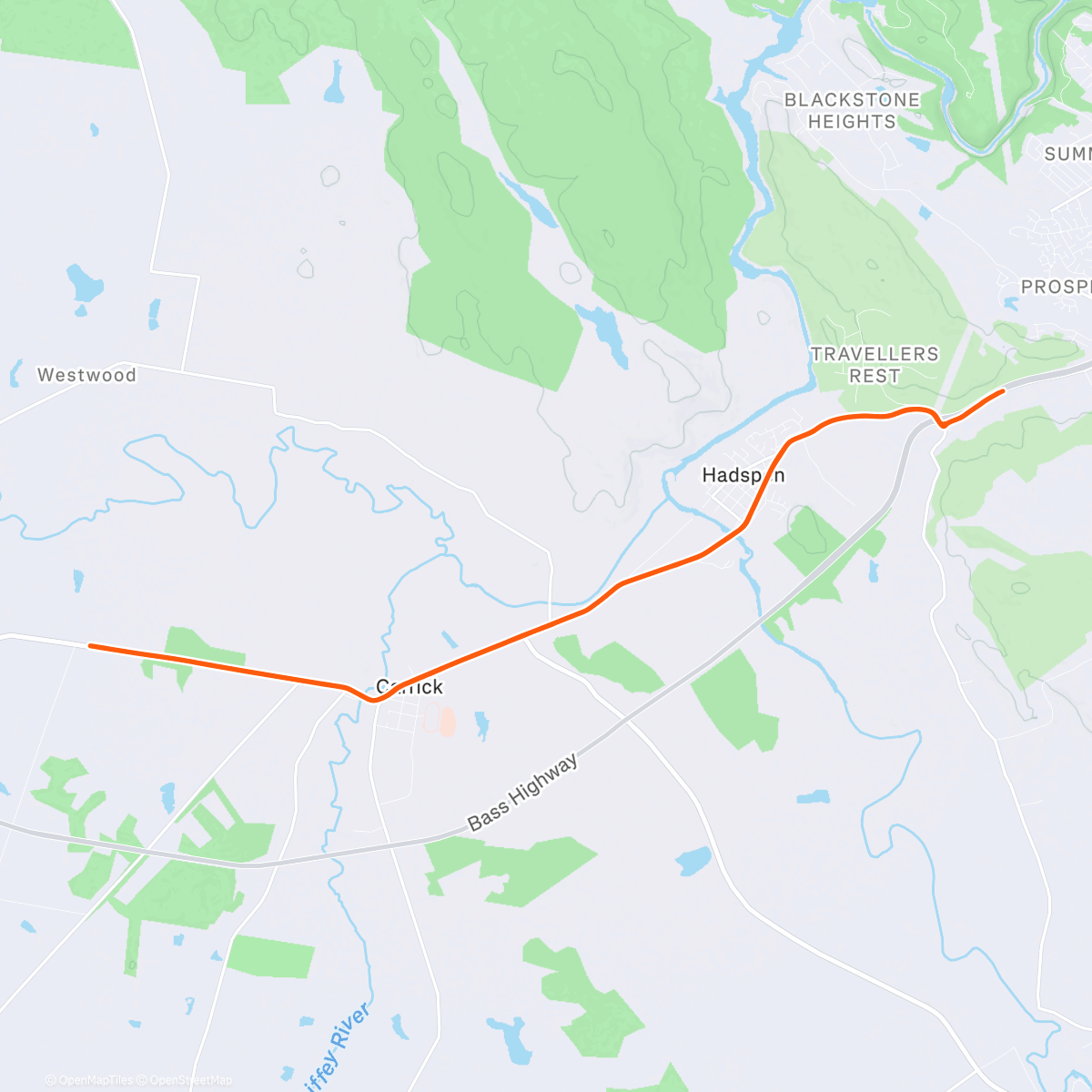 Map of the activity, Afternoon Ride