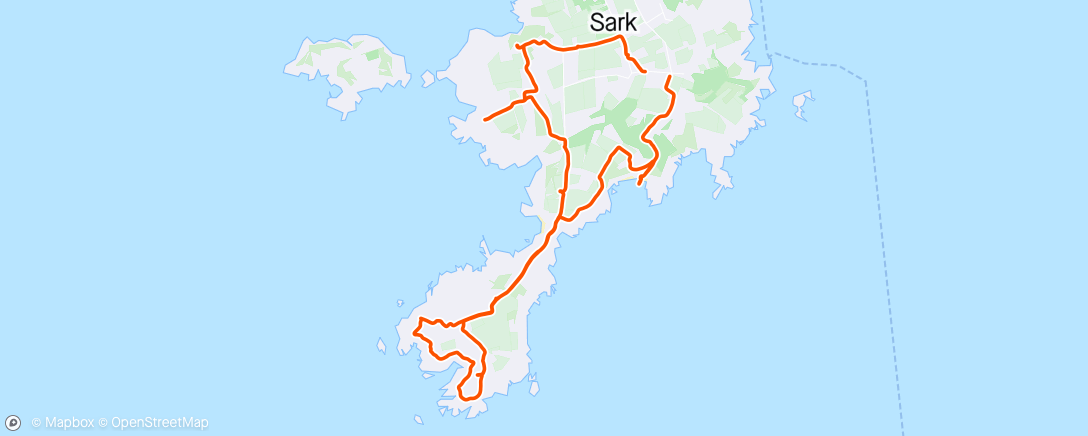 Map of the activity, Sark walk