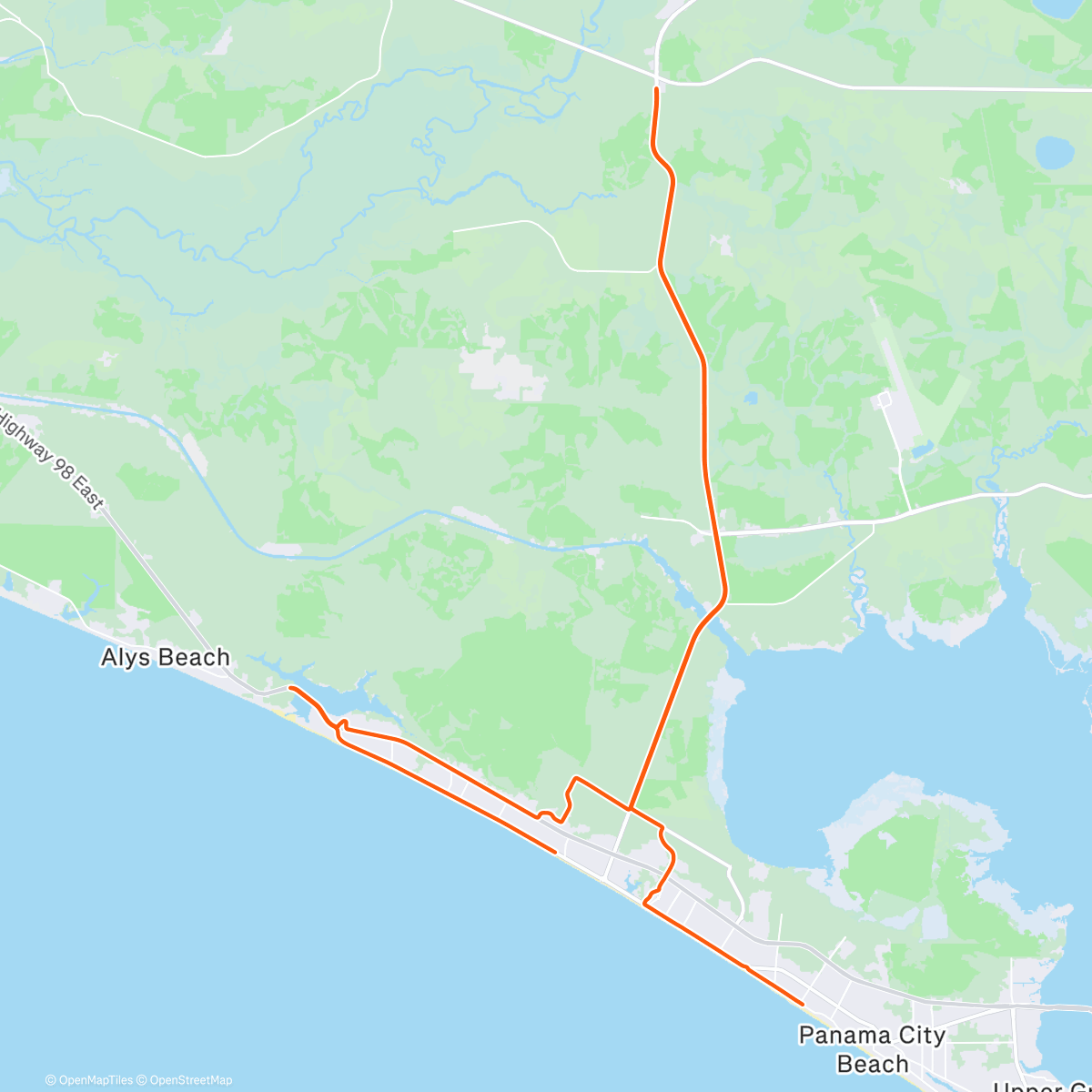 Map of the activity, ROUVY - IRONMAN 70.3 Gulf Coast