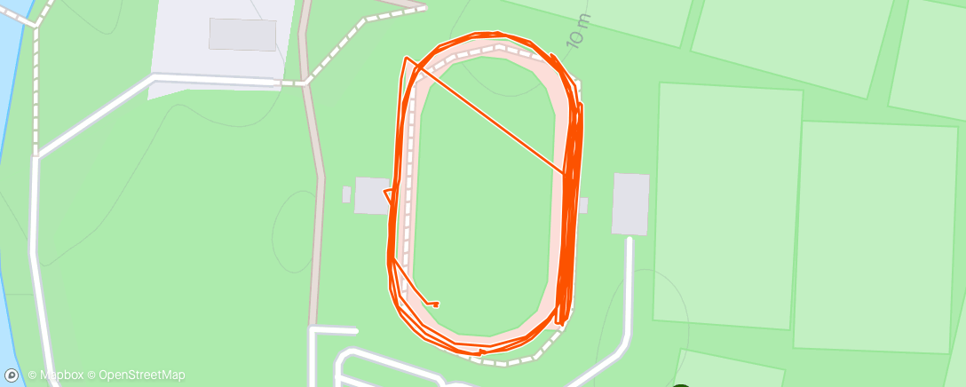 Map of the activity, WRR Thursday track - fartlekking around