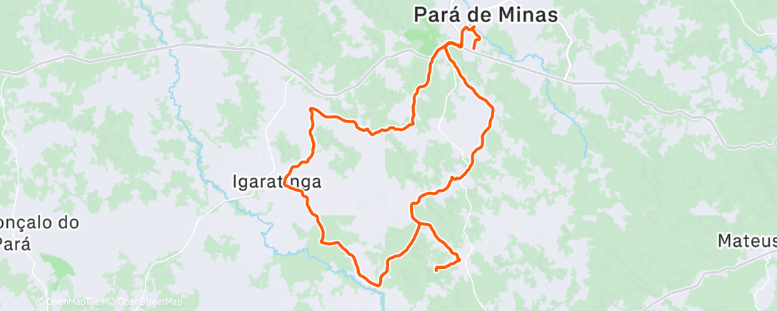 Map of the activity, Pedalada matinal