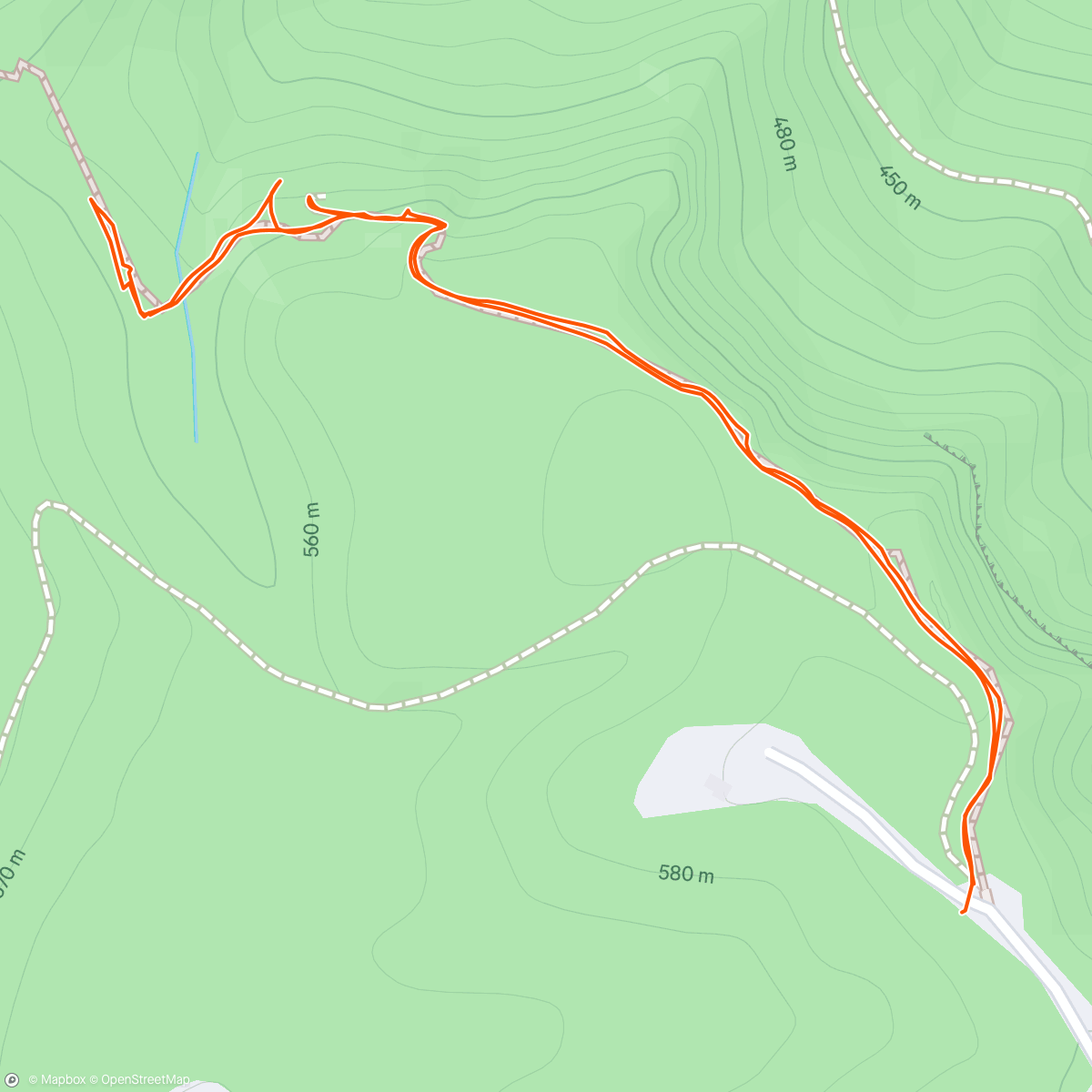 Map of the activity, Afternoon Hike