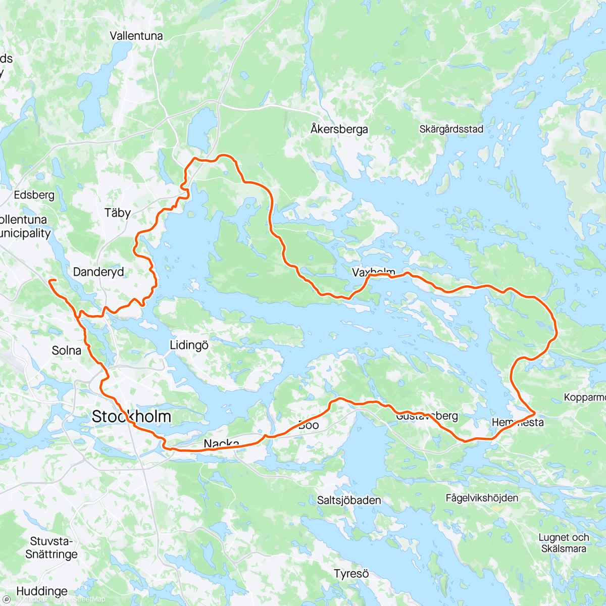 Map of the activity, Vaxholm och Räkmackor ☕️