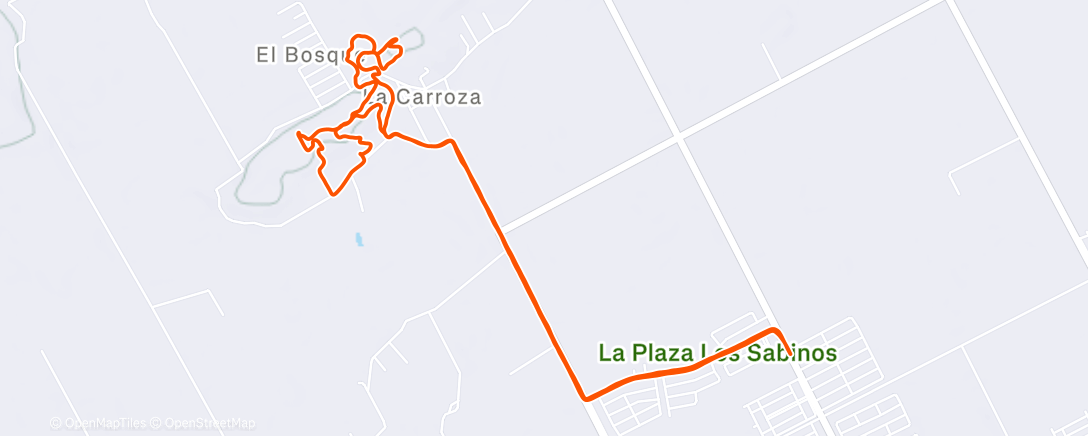 Map of the activity, Vuelta en bicicleta de montaña matutina