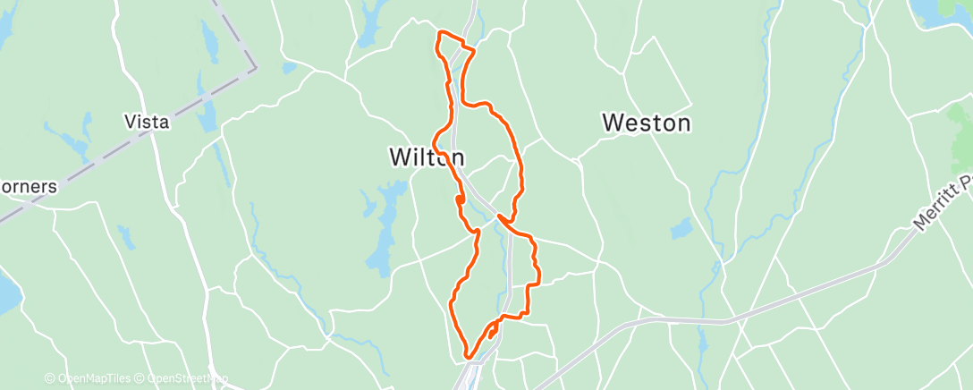 Map of the activity, Lunch ride