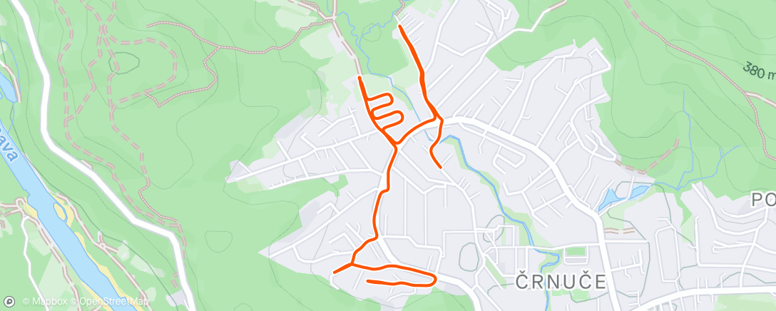 Map of the activity, Night Run
