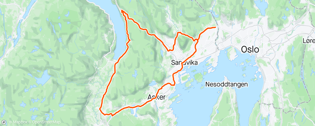Mapa da atividade, En Bærumsrunde