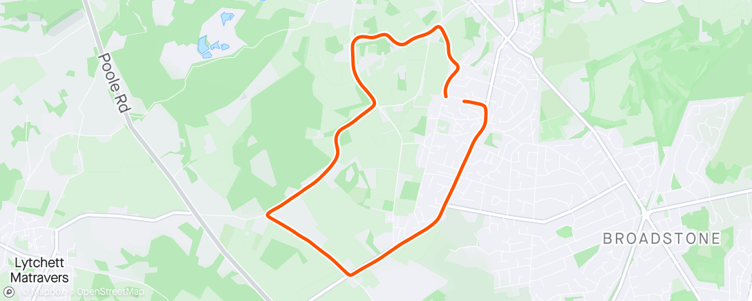 Map of the activity, 4.6 Mile Run