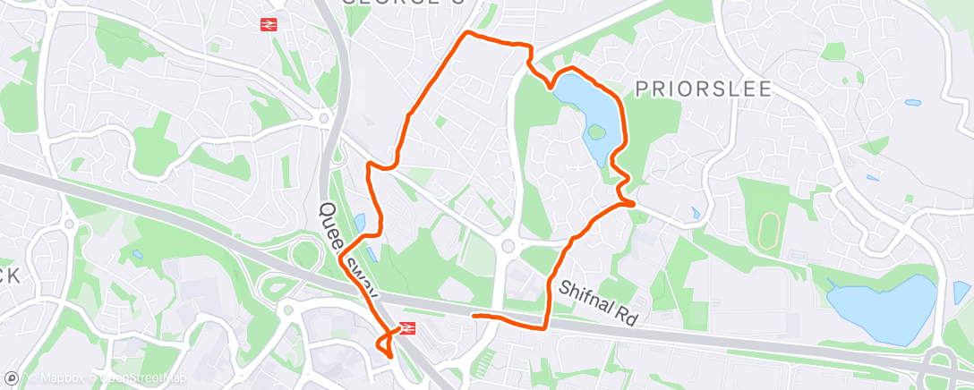 Map of the activity, Morning Run