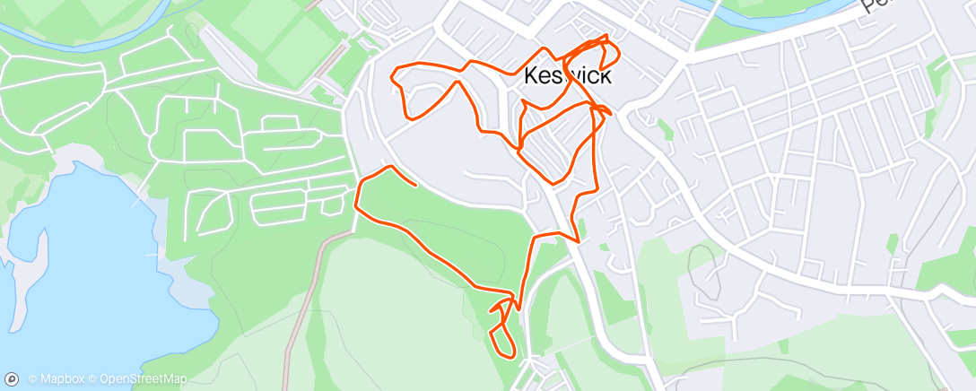 Map of the activity, Keswick Orienteering