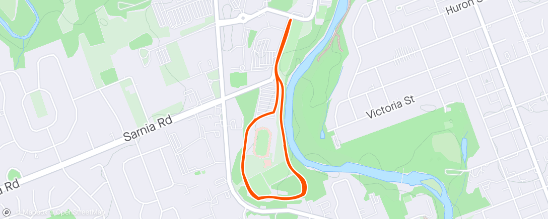 Map of the activity, WU, 5x 200m/100m ez, CD
