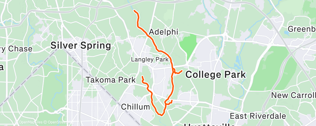 Map of the activity, Lunch ride