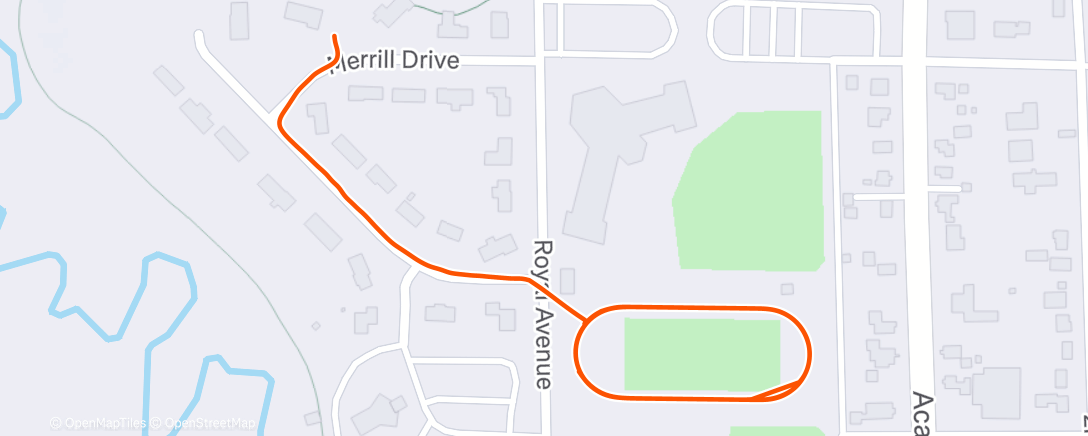 Map of the activity, Morning Run