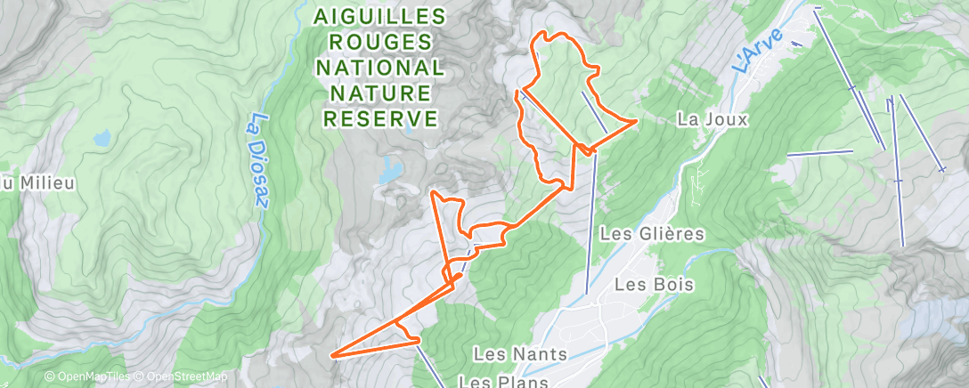 Map of the activity, Ski alpin le midi