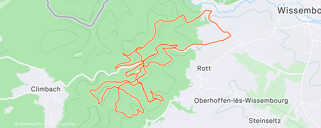 Map of the activity, Mountainbike-Fahrt zur Mittagszeit