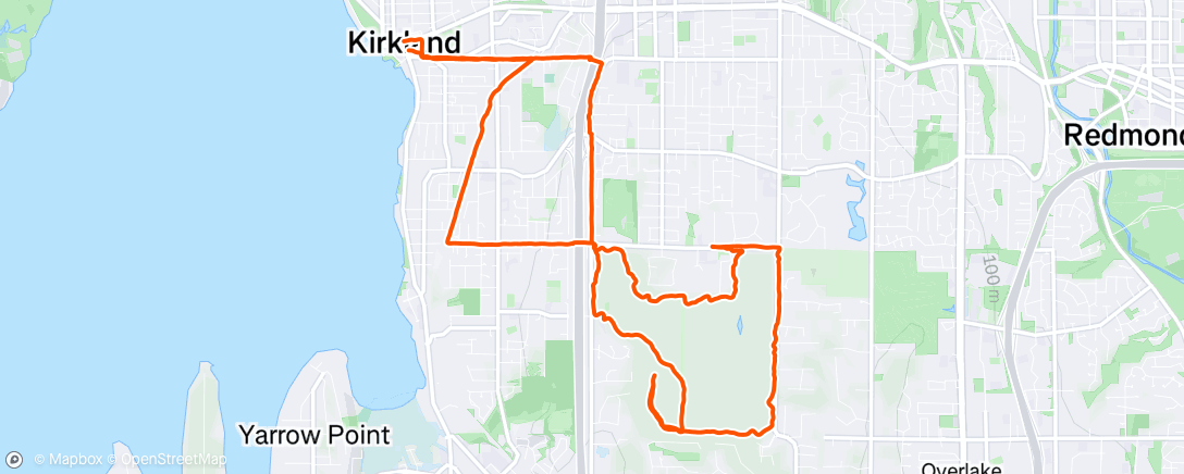 Map of the activity, Bridle Trails pickups